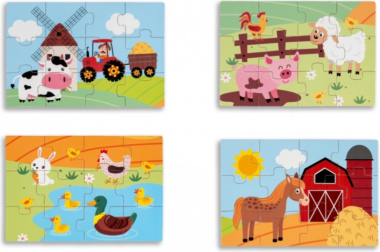 4 samostatné farmářské obrázky