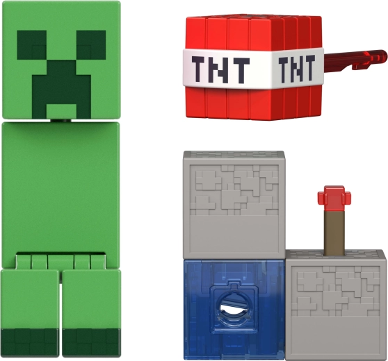 Charged Creeper v pixelovém stylu