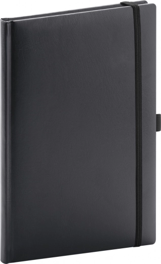 NOTIQUE linkovaný notes balacron, černý, 15 × 21 cm
