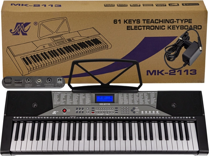 Keyboard MK-2113 s 61 klávesami a napájecím adaptérem
