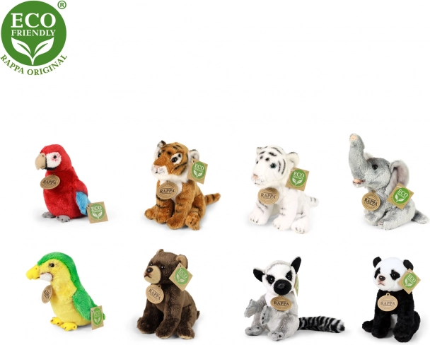 Plyšová zvířata exotická 15 cm Eco-friendly