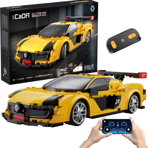 Stavebnice CaDA RC závodní auto RENAULT SPORT RS.01 1:20, 294 dílků, Dual Mode