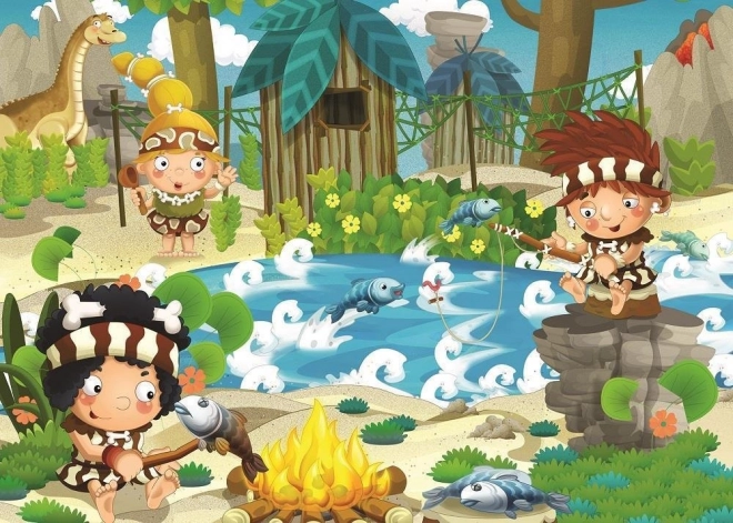 Puzzle Pravěký piknik - 100 dílků