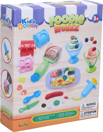 Modelína potraviny s válečkem - 4 ks