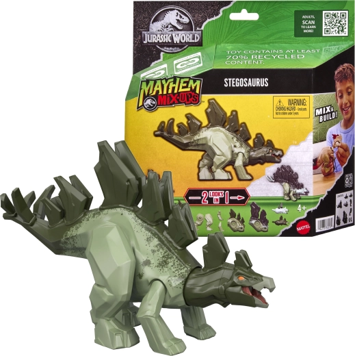 Jurassic World Mayhem Mix-Ups stegosaurus 2 v 1