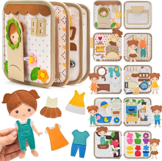 2Kids Toys senzorická busy kniha domeček s panenkou