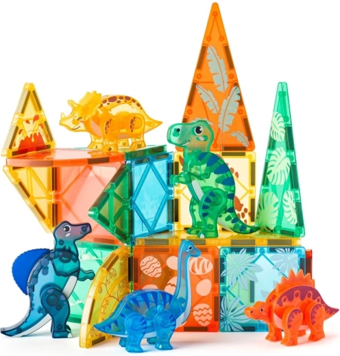 Konstrukční magnetická stavebnice Dino svět pro děti 3+