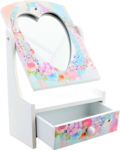 Srdcové zrcátko pro malé parádnice