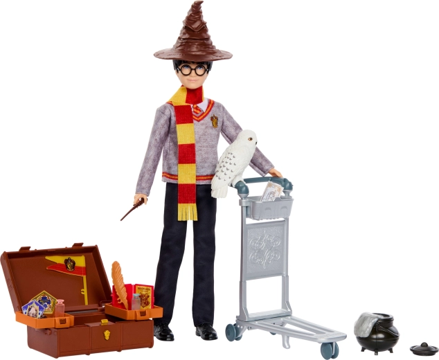 Mattel Harry Potter perón 9¾ herní set – panenka Harry Potter a doplňky