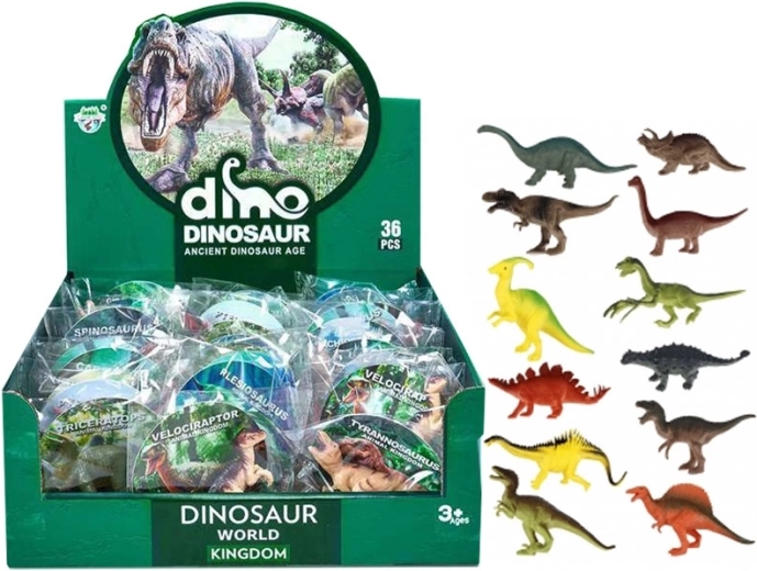 Dinosauří figurka s kartičkou a názvem