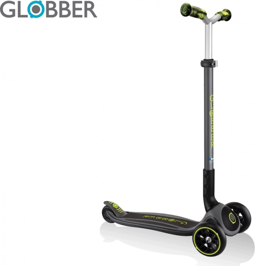Dětská koloběžka GLOBBER Master Prime Black Lime Green
