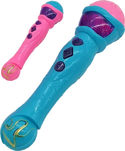 Adar dětský mikrofon se světlem a zvukem 23 cm (2 barvy) - 1 kus