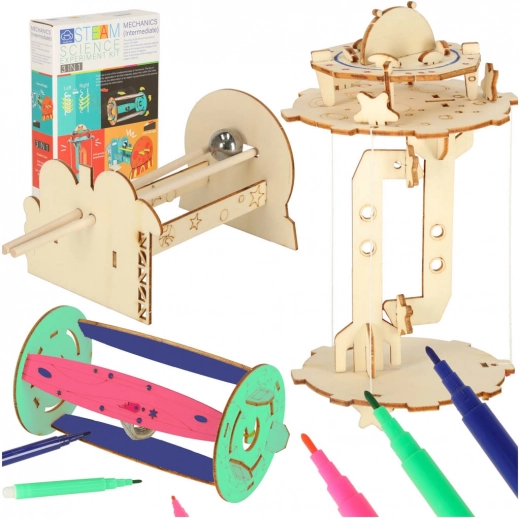 Vzdělávací STEM sada pro děti – mechanika a gravitace 3v1 DIY
