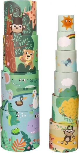 Pyramida z kelímků Safari