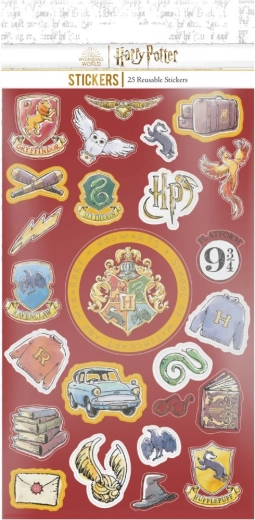 Harry Potter samolepky kreslené – sada 25 opakovaně použitelných samolepek