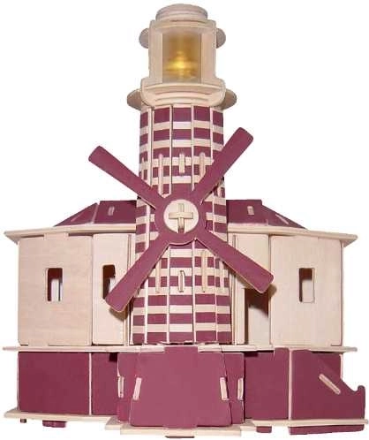 Dřevěné 3D Puzzle Maják
