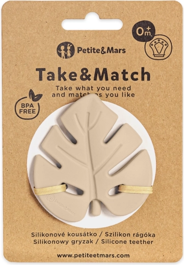 Petite&Mars silikonové kousátko Take&Match desert sand 0m+