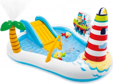 Nafukovací vodní hrací centrum Fishing Fun s klouzačkou