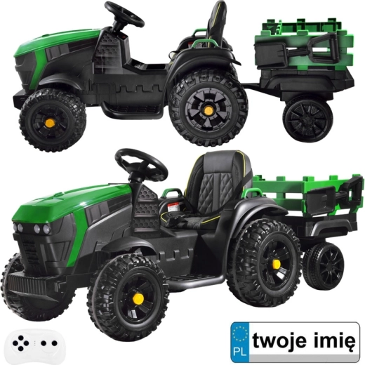 Dětský traktor na akumulátor s přívěsem – Standard