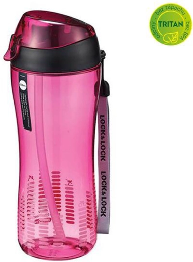 Sportovní láhev s brčkem Tritan 550 ml růžová