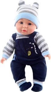 Zvukové miminko v tmavém oblečku 30 cm