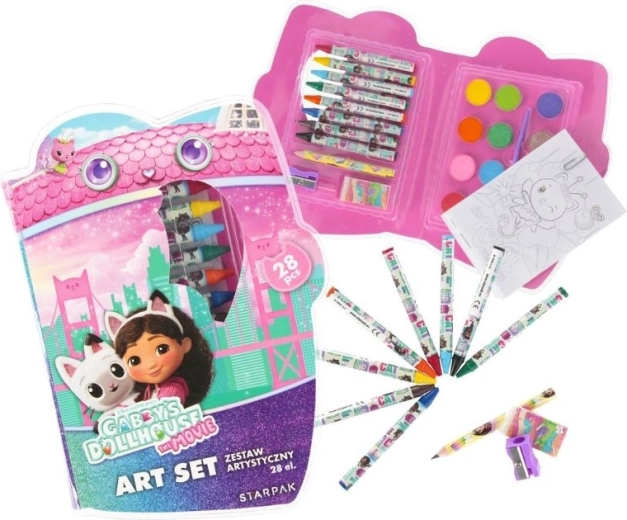 Výtvarná sada Gabby's Dollhouse v pouzdře 28 ks