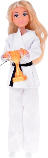 Taekwondo šampionka s trofejí