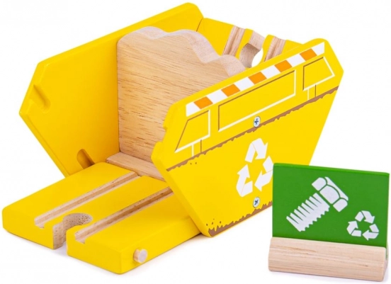 Dřevěný recyklační kontejner pro vláčkodráhu BIGJIGS RAIL