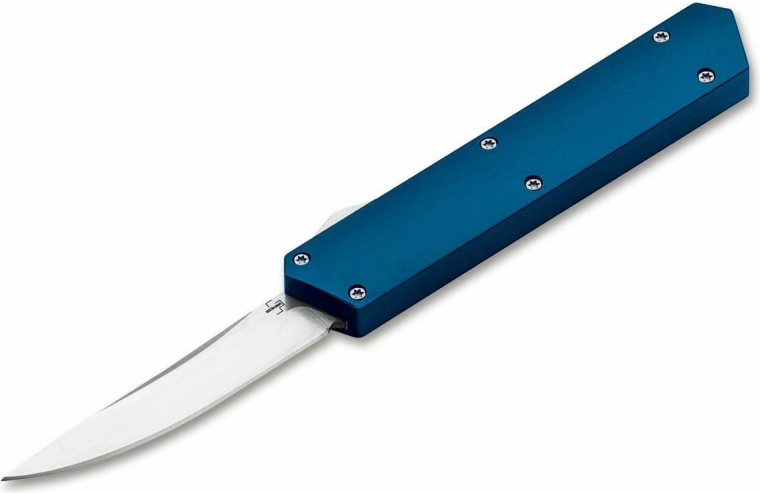 Böker Plus Kwaiken OTF Blue automatický nůž 8,1 cm, modrá