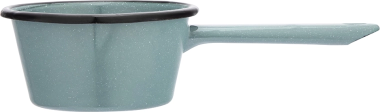 Kuželovitý rendlík s rukojetí a nalévacím zobáčkem 12 cm, 450 ml, šalvějově zelený s kropením