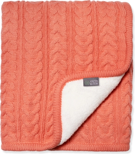 Vinter & bloom oboustranná deka cuddly soft coral do kočárku a postýlky