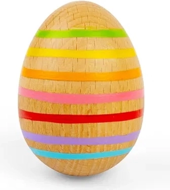 bigjigs toys dřevěné hudební vajíčko – pruhované
