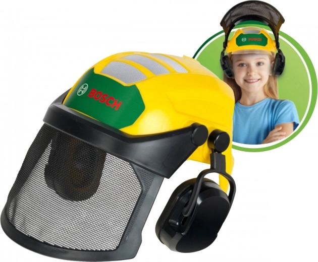 Nastavitelná helma se štítem a chrániči sluchu