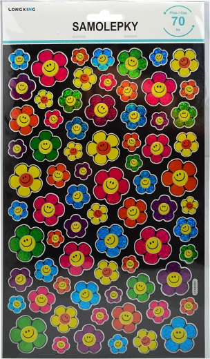 Samolepky kytky – sada 100 ks