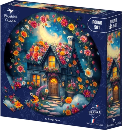Bluebird kulaté puzzle květinová chaloupka 501 dílků