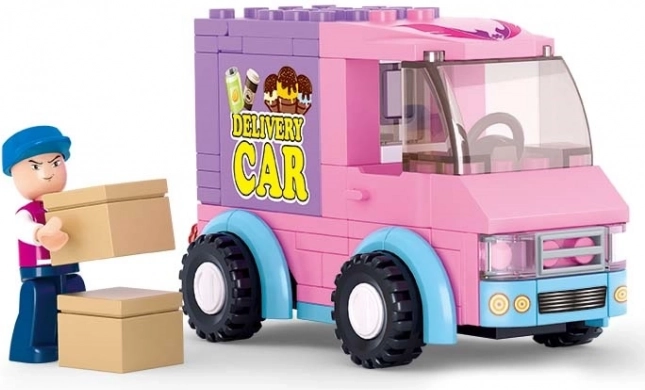 Sluban Girls Dream Town zmrzlinové auto – stavebnice
