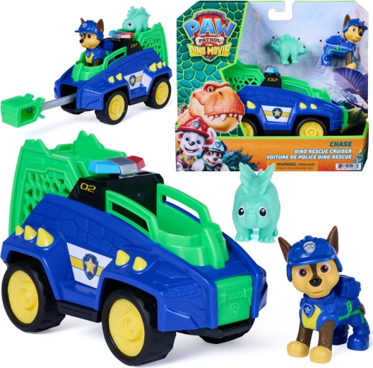 Spin Master Psi Patrol dinozauri – vozidlo Dino rescue cruiser 15 cm s figurkami Chase a dinosaurus