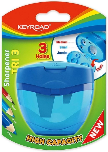 Ořezávátko Keyroad Tri Plus s velkokapacitním kontejnerem, 3 otvor y