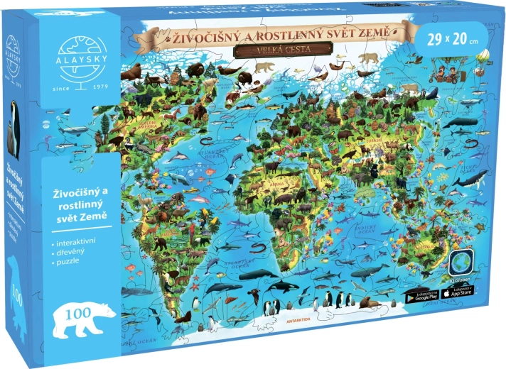 Interaktivní dřevěné puzzle Flora & Fauna s rozšířenou realitou