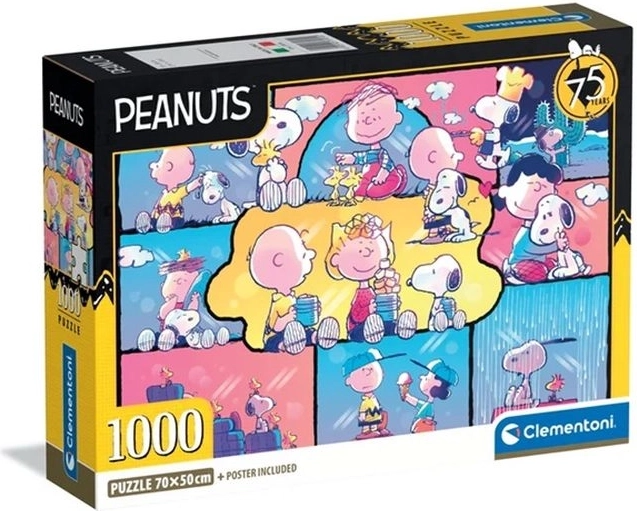 Clementoni kompaktní puzzle 1000 dílků Peanuts