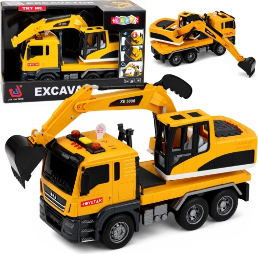 Nákladní auto s bagrem se světly, zvuky a pohonem 1:14 - 1 kus