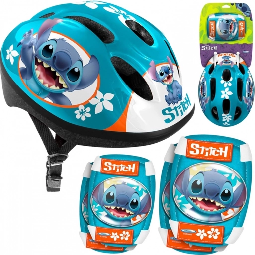 Zestaw ochranný s nastavitelnou helmou a chrániči Disney STITCH