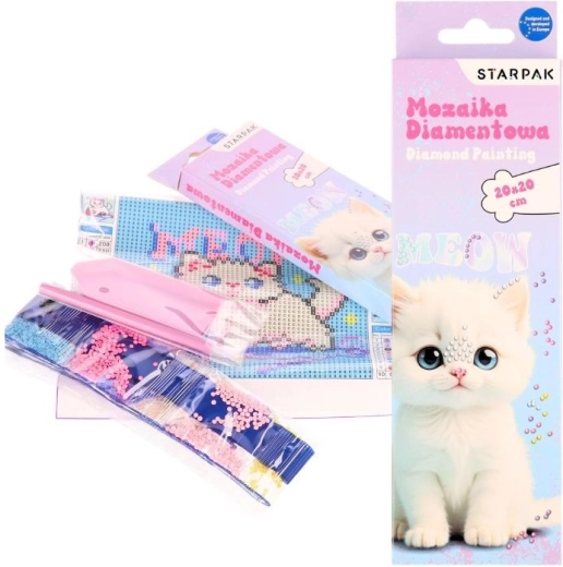 Diamantová mozaika mačátko - 1 kus