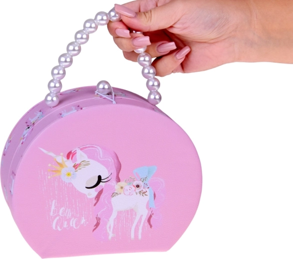 Přenosná šperkovnice s perlovým ouškem