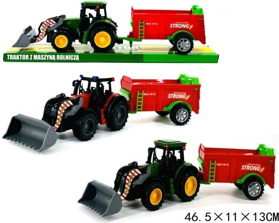 Traktor se zemědělským strojem