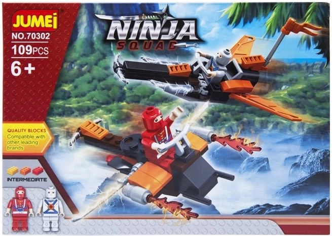 Stavebnice Jumei Ninja squad – bojovníci ninja 109 dílků - 1 kus