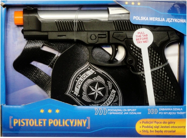 Policejní pistole s polským hlasovým modulem a pouzdrem
