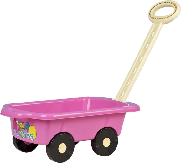 Dětský plastový vozík na tahání BAYO 45 cm – růžový