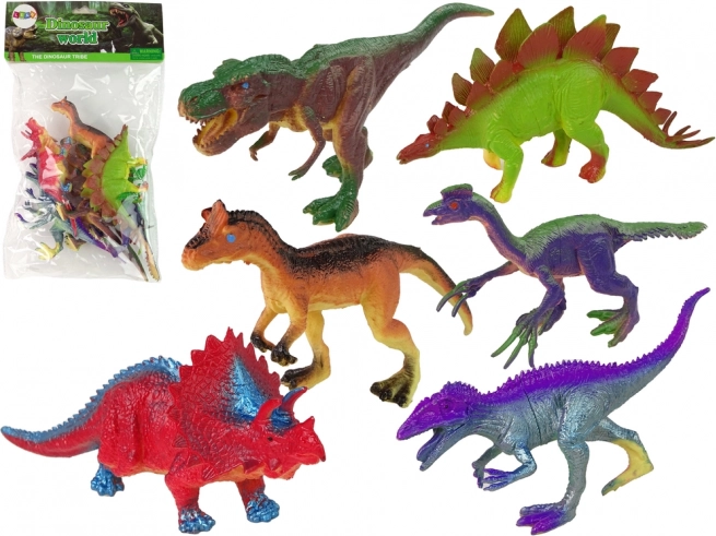 Sada barevných figurek dinosaurů (6 ks)