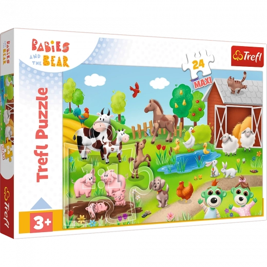 Puzzle 24 maxi BOBASKI A ZVÍŘATA Trefl